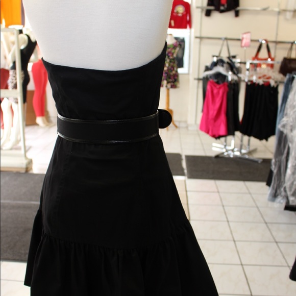 Express Black Strapless Fit &Flare Cocktail Dress - Picture 3 of 5
